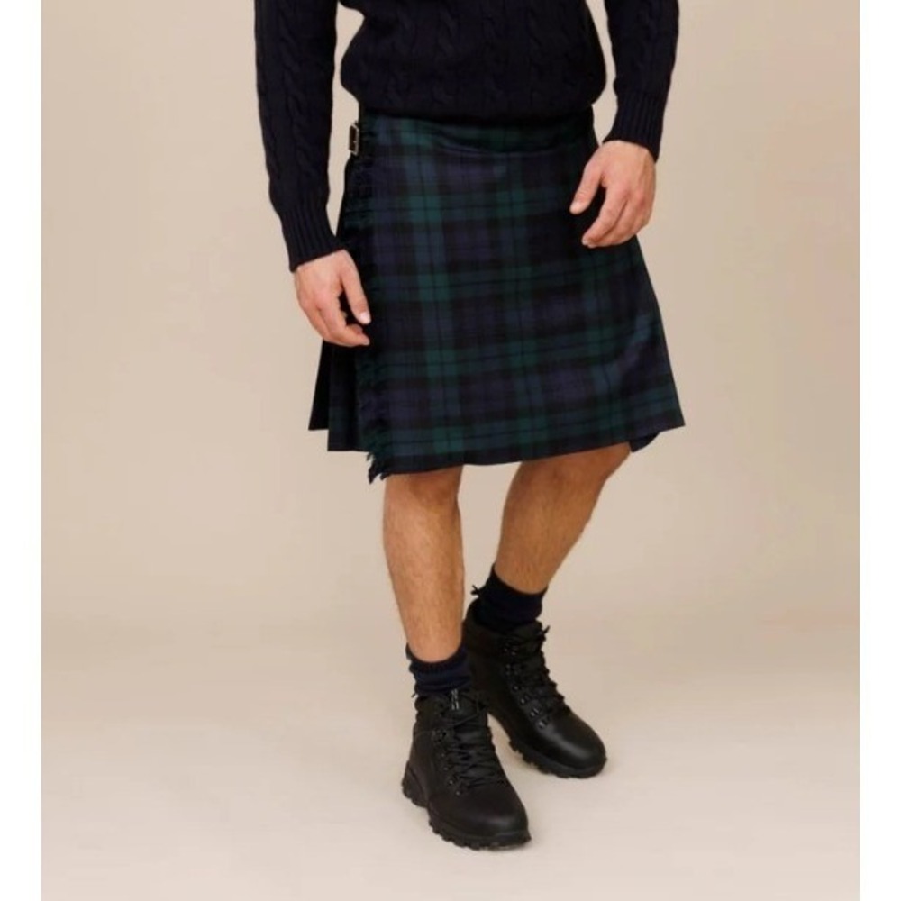 O'Neill of Dublin Black Watch‎ 100% Worsted Wool Men's Kilt Ireland 38